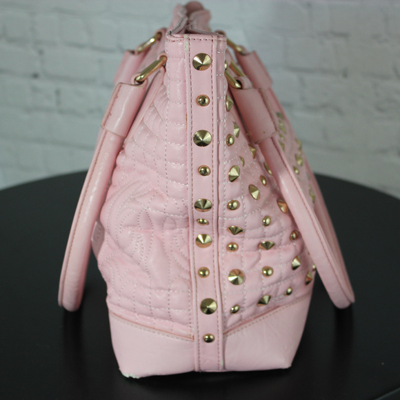 Moka Pink Gold Studded Handbag - Picture 2 of 4